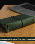 Leather Journal Cover Refillable With Elastic Band