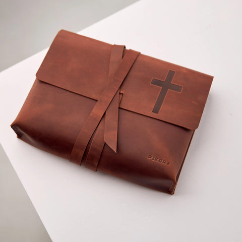 Personalized Bible Cover Leather - Pikore