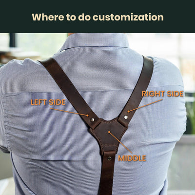 Leather Men's Suspenders - Pikore