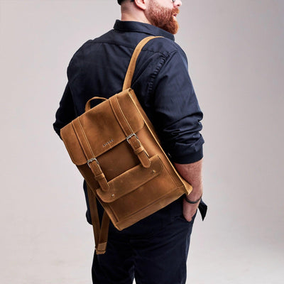 city beach leather backpacks Backpack For Men | 16" Laptop Backpack | Brown Leather College Backpack Best Leather Laptop Backpack for Men Backpacks Online City Beach School