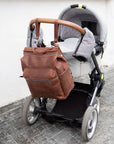 Leather Diaper Bag Backpack