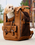 Leather Pet Backpack