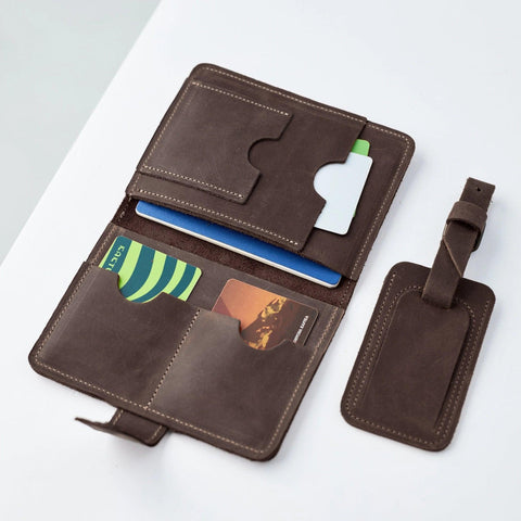 Leather Passport Wallet - Pikore