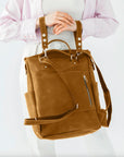 Leather Diaper Bag Backpack