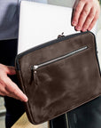 Leather Macbook Sleeve with Zipper - Pikore