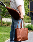 Leather Squash Bag with Racket Holder