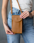 Leather Crossbody Phone Bag