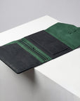 black and green notebook cover