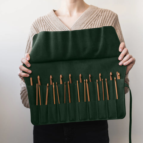 Leather Knitting Needle Case