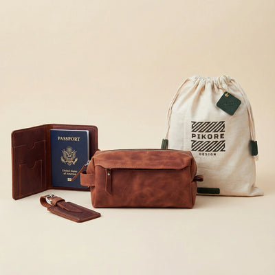 Passport Wallet & Luggage tag + Toiletry Bag