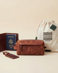 Passport Wallet & Luggage tag + Toiletry Bag