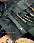 Leather Paint Brush Roll