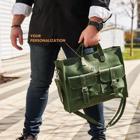 Leather Messenger Bag