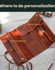 Knitting Needle Roll — Premium Personalized Handmade Leather  | Pikore