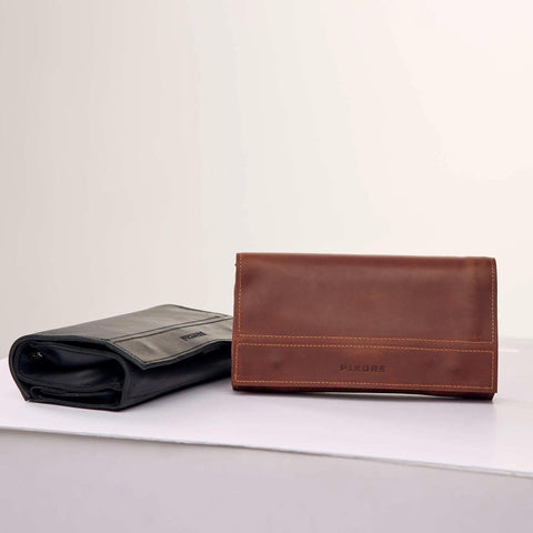 Leather Hanging Toiletry Bag - Pikore