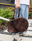 Leather Tennis Bag with Racket Holder