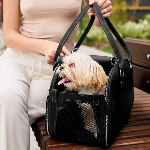 Leather Dog Carrier Bag