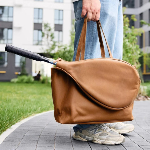 Leather Squash Bag with Racket Holder