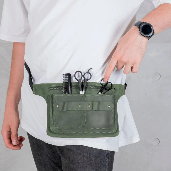 Barber Waist Bag Leather - Pikore