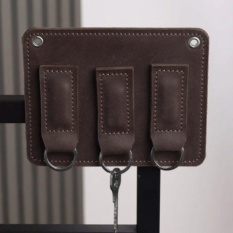 Leather Wall Mounted Key Holder / Gift for present - Pikore