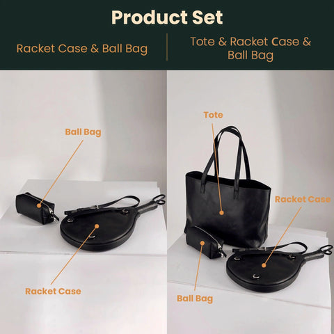 Leather Padel Bag with Racket Holder