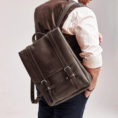 classic leather backpack mens Laptop & Computer Leather Backpacks