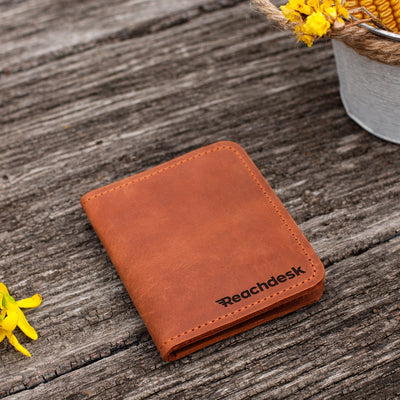 Slim Leather Wallet — Premium Personalized Handmade Leather Add-ons | Pikore