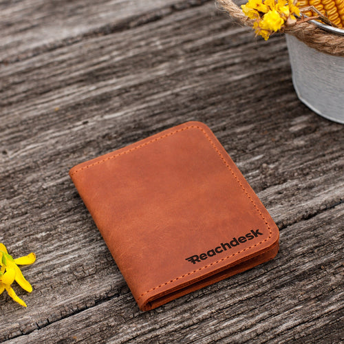 Slim Leather Wallet — Premium Personalized Handmade Leather Add-ons | Pikore
