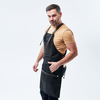 Canvas Apron for Men — Premium Personalized Handmade Leather Add-ons | Pikore