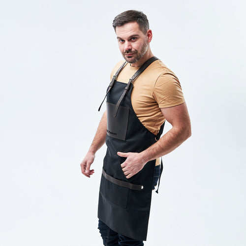 Canvas Apron for Men — Premium Personalized Handmade Leather Add-ons | Pikore