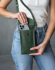 Leather Crossbody Phone Bag