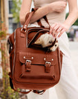 Leather Pet Backpack