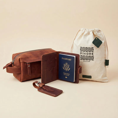Passport Wallet & Luggage tag + Toiletry Bag