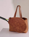 Leather Tennis Bag with Racket Holder