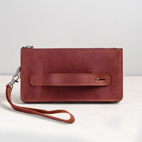 Personalized Leather Wallet Clutch - Pikore