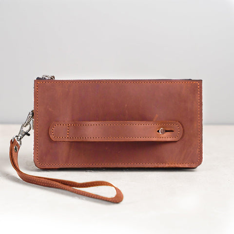 Personalized Leather Wallet Clutch - Pikore