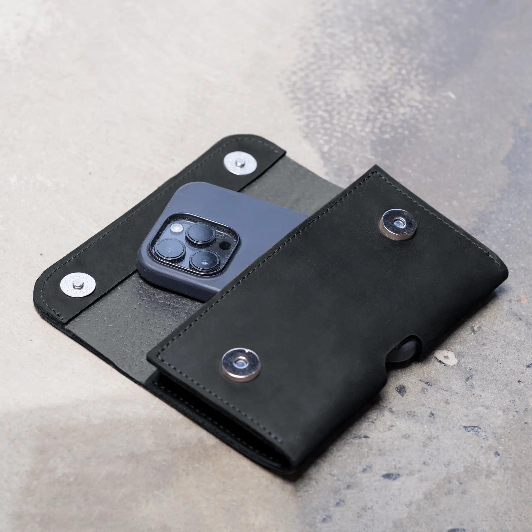Personalized Leather Phone Holster - Pikore