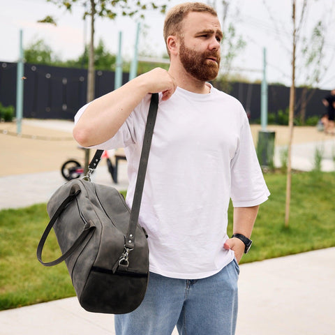 Leather Gym Bag