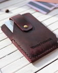 Leather Card Holder — Premium Personalized Handmade Leather Add-ons | Pikore