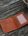 Slim Leather Wallet — Premium Personalized Handmade Leather Add-ons | Pikore
