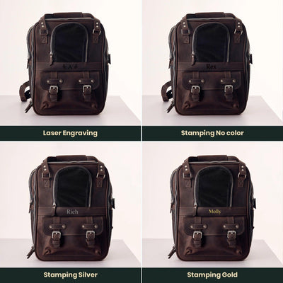 Leather Pet Backpack