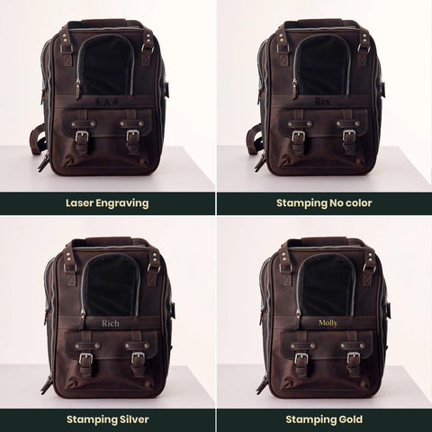 Leather Pet Backpack