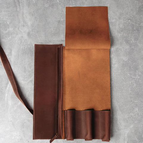 The Professional's Leather Knife Roll - Pikore