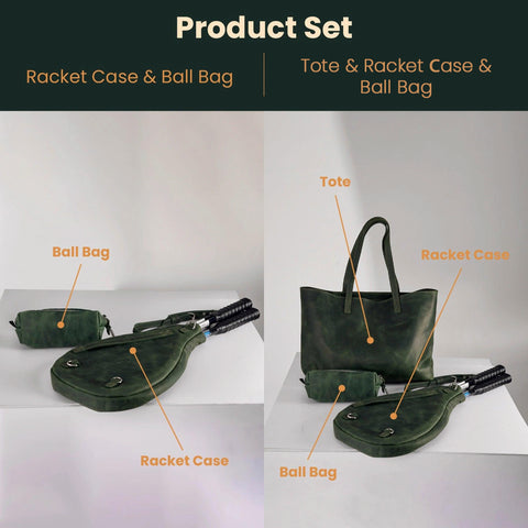 Leather Squash Bag with Racket Holder