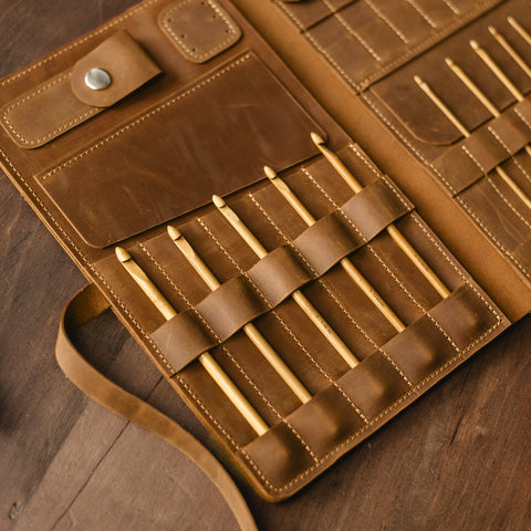 Leather Crochet Hook Case