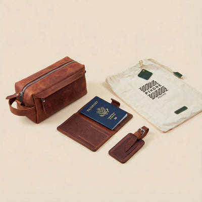 Passport Wallet & Luggage tag + Toiletry Bag