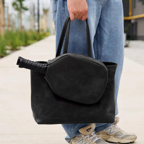 Leather Pickleball Bag with 2 Rackets Holder