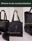 Leather Padel Bag with Racket Holder