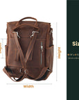 Leather Diaper Bag Backpack