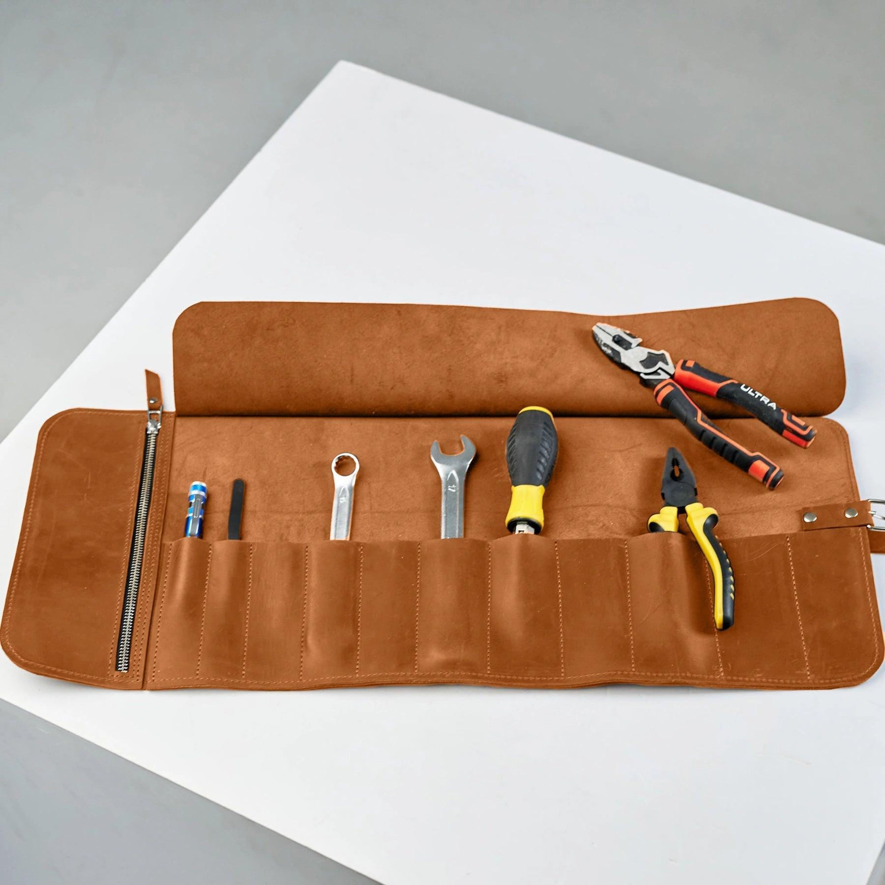 Leather Tool Roll Organizer - Pikore